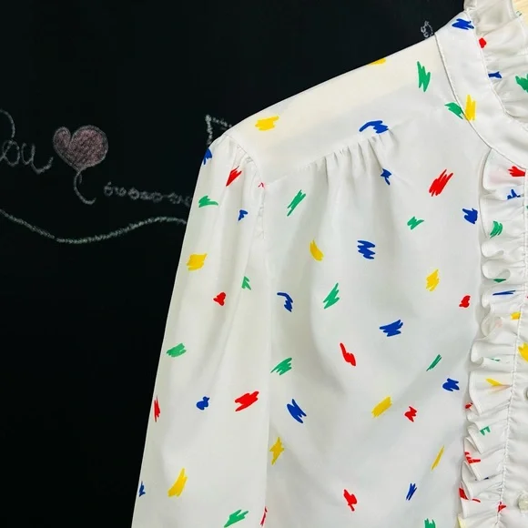 Vintage Ribbon Collar Blouse - Picture 5 of 6